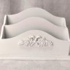 Porta corrispondenza organizer da scrivania in legno shabby chic - immagine 3