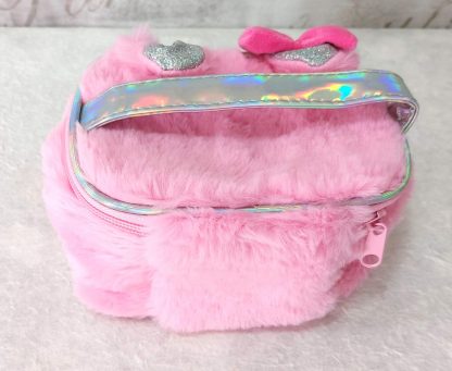 Beaty-case piccolo in peluche rosa - immagine 3