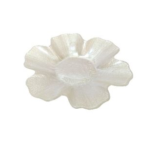 Piattino fiore bianco