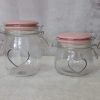 Barattoli in vetro con tappo rosa set da due pezzi - immagine 4