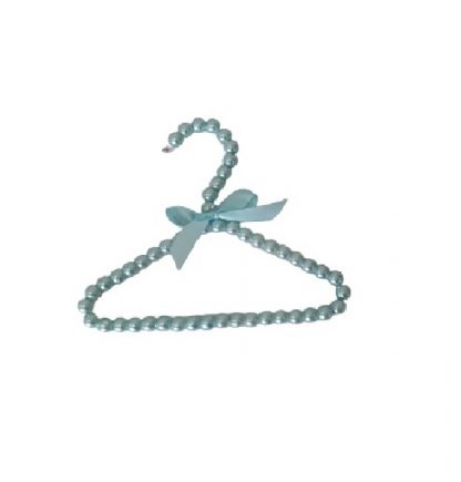 Gruccia con perle per abitini pet celeste