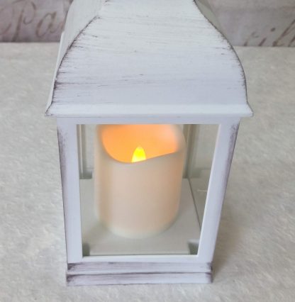 Lanterna bianca con luce led - immagine 2