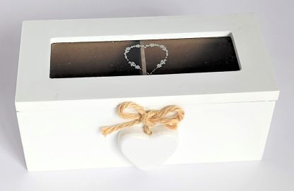 Scatola da tè bianca con cuore - immagine 3