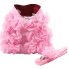 Pettorina con rose di tulle con guinzaglio