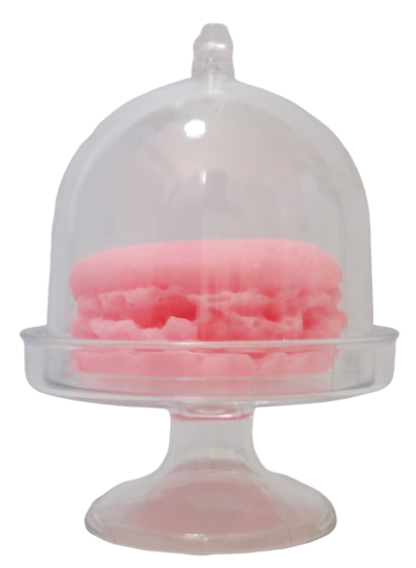 Sapone Macaron al burro di karitè Lampone + cloche - immagine 3