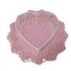 Cestino cuore rete con tappetino rose