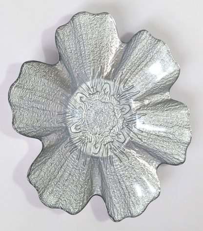 Piattino fiore grigio perla - immagine 2