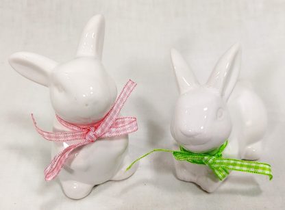 Coppia coniglietti in ceramica - immagine 3