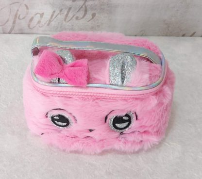 Beaty-case piccolo in peluche rosa - immagine 4