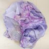 Sciarpa leggera lilla a fiori - immagine 2