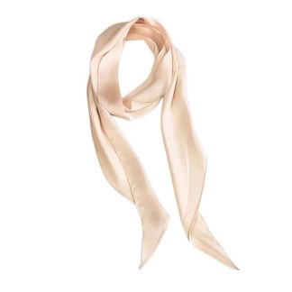 Sciarpa sottile da annodare al collo beige rosato
