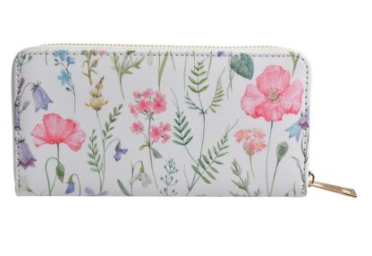 Portafoglio bianco con fiori - immagine 2