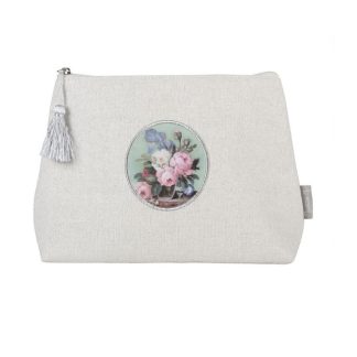 Trousse grande Fleurs d'Astrée beige Mathilde M