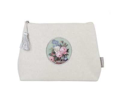 Trousse grande Fleurs d'Astrée beige Mathilde M