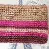 Pochette in paglia con nappa - immagine 3