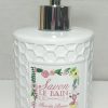 Dispenser per liquido bianco con stampa rosa - immagine 2