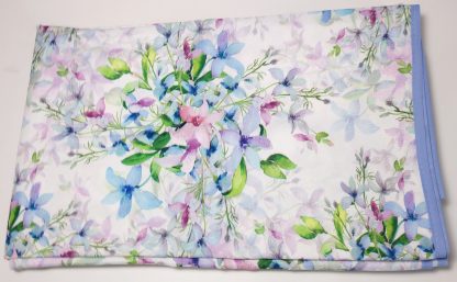 Tovaglia antimacchia bianca a fiori colorati - immagine 2