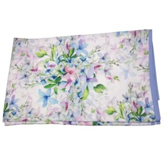 Tovaglia antimacchia bianca a fiori colorati