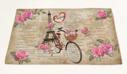 Coppia tovagliette Paris Eiffel e rose - immagine 2