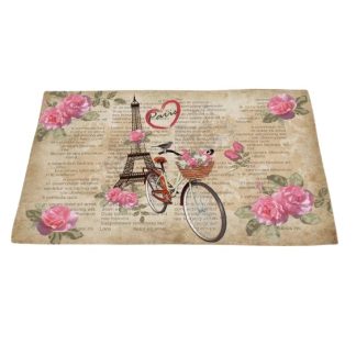Coppia tovagliette Paris Eiffel e rose