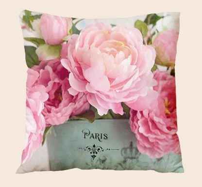 Copricuscino peonie rosa - immagine 2