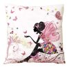 Copricuscino bianco fantasia fairy con farfalle