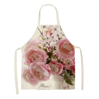Grembiule da cucina fantasia peonie e fiori di ciliegio