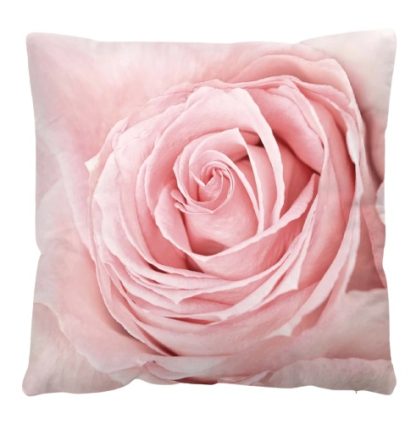 Copricuscino con grande rosa