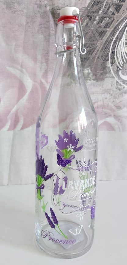 Bottiglia in vetro Provenza fantasia lavanda - immagine 3