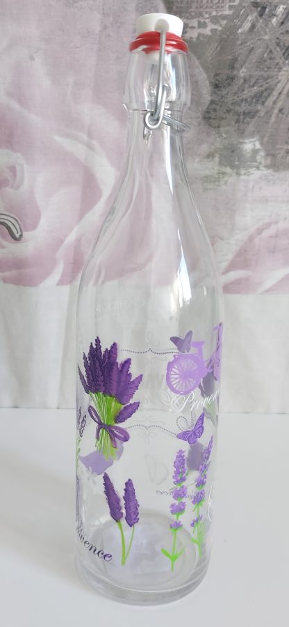 Bottiglia in vetro Provenza fantasia lavanda - immagine 4