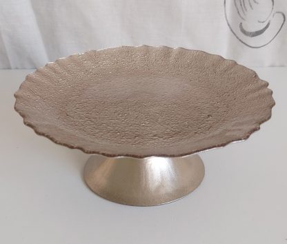 Alzata piccola in vetro oro rosato - immagine 4