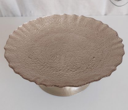 Alzata piccola in vetro oro rosato - immagine 5