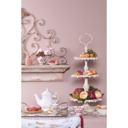 Tazza mug in porcellana a fiori rosa - immagine 3