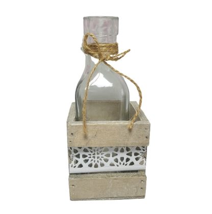 Bottiglia in scatola di legno