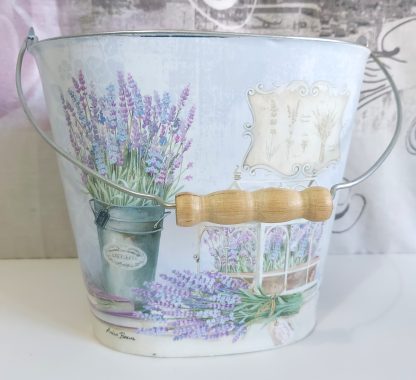 Secchiello in latta "Lavanda" - immagine 2
