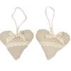 Coppia cuori beige a pois