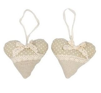 Coppia cuori beige a pois