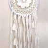 Dreamcatcher grande bianco con pizzo - immagine 2