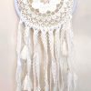 Dreamcatcher grande bianco con pizzo - immagine 3