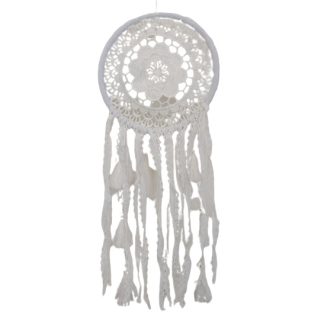 Dreamcatcher grande bianco con pizzo
