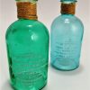 Coppia piccole bottiglie azzurro e verde - immagine 3