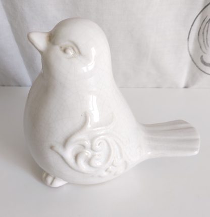 Uccello bianco in stile shabby chic - immagine 2