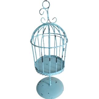Gabbia celeste in stile shabby chic
