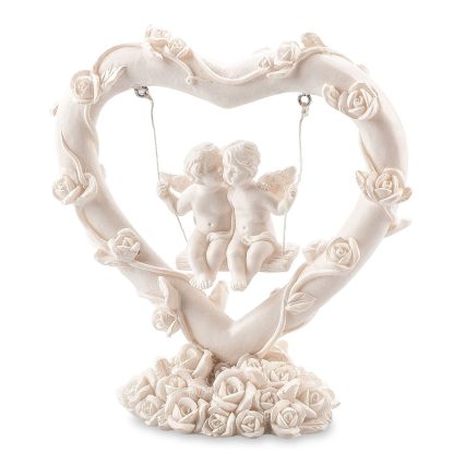 Cuore piccolo con angeli sull’ altalena