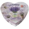 Scatola a forma di cuore disegno lavanda