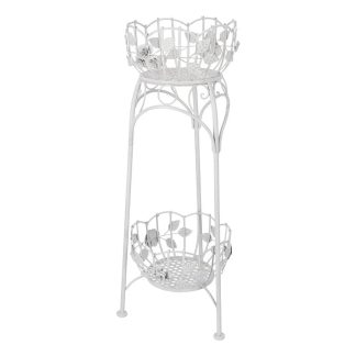 Alzata portafiori a due piani shabby chic