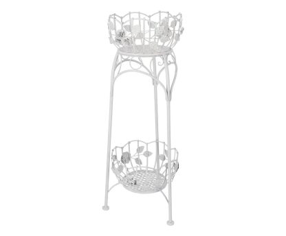 Alzata portafiori a due piani shabby chic
