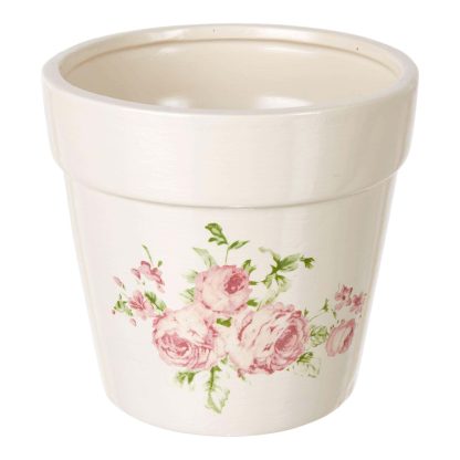 Vaso da fiori avorio con rose - immagine 2