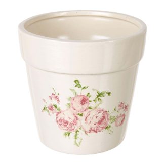 Vaso da fiori avorio con rose