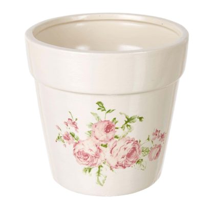 Vaso da fiori avorio con rose